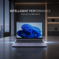 Ordinateur portable professionnel OEM en gros, écran FHD 16 pouces, Intel Core i5 3,3 GHz Dual Core, 8 Go de RAM, SSD, Windows 11 Famille, Gris