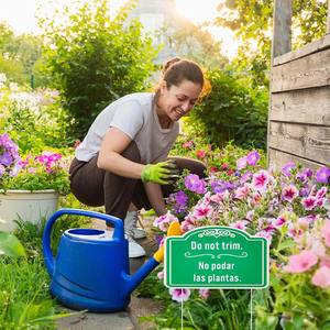 Do Not Trim Yard <strong>Signs</strong> with Stakes Corrugated Plastic Yard Sign Waterproof <strong>Keep</strong> <strong>Off</strong> <strong>Grass</strong> Sign for Garden Home Decoration - Product Image 5