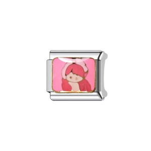 Pulsera Modular con Diseño de Personajes de Anime Chibi Sakura de Xiaoxins, Accesorio de Joyería DIY de Acero Inoxidable de Alta Calidad - Product Image 3