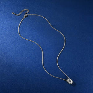 Di alta qualità nuova tendenza 925 argento <span class=keywords><strong>D</strong></span> colore VVS1 8mm 2.0ct Moissanite solitario Yuanbao pendente a goccia gioielli per le donne - Product Image 6