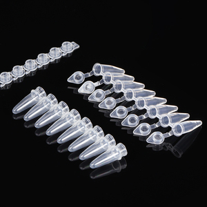 Tube PCR à 8 bandes de 0,2 ml avec couvercle plat transparent, en plastique PP stérile, tubes de test biochimiques de laboratoire - Product Image 4