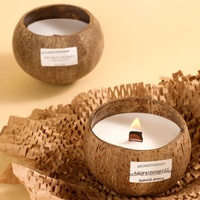 Bougie parfumée en coquille de noix de coco, parfum lait de coco et vanille, décoration de chambre, style Instagram, cadeau d'anniversaire créatif, cire de soja