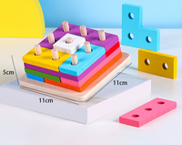 Mainan Edukasi Anak Puzzle Balok Kayu untuk Melatih Berpikir dan Edukasi Dini Bayi