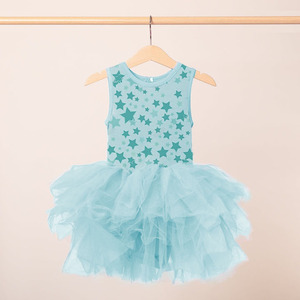 Hongbo abito da festa floreale personalizzabile per bambini dai 4 ai 5 anni gonna da bambina in Tulle colorato e abbigliamento in <span class=keywords><strong>maglia</strong></span> infantile - Product Image 5