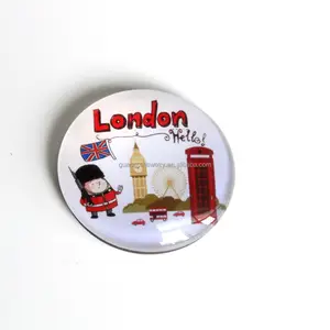 Desain kustom London Inggris souvenir Beli magnet kulkas kristal online