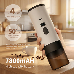 Machine à café portable d'extérieur, mini machine à expresso sans fil, format portable pour les voyages d'affaires, le camping et la randonnée - Product Image 1