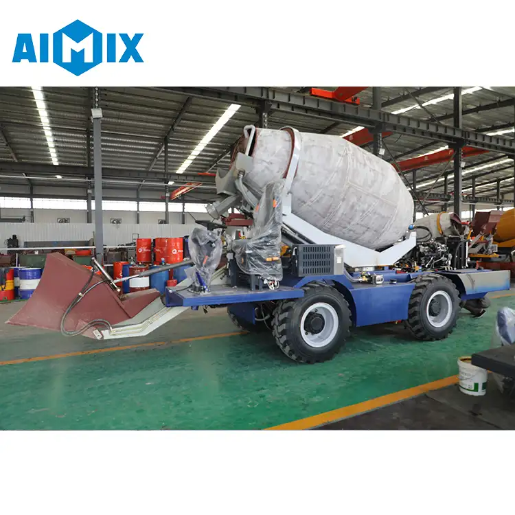 Aimix AS-4.0 cub set up LBS center save a lot of shipping cost and maintenance cost self loading concrete mixer truck supplier