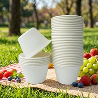 Gobelet à sauce compostable de qualité alimentaire, imperméable et résistant à l'huile, 4 oz, avec couvercle, de Green Olive