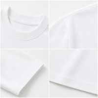 T-shirt unisexe surdimensionné 320G 100% coton, lourd, doux, respirant, décontracté, col rond, tricot dense, manches courtes, streetwear