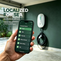 Borne de recharge murale intelligente pour VE 7kW Type 2 avec contrôle par application OCPP RFID, OEM Direct, CE, IP65, Garantie 18 mois