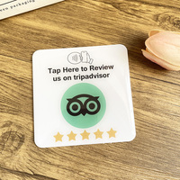 Etiqueta NFC de PVC Epoxi de 10cm x 10cm con tamaño personalizado para reseñas de Trustpilot, tarjeta de toque de PVC, placa de ventana, pegatina.