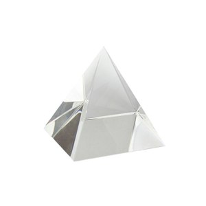 Piramide di Cristallo Decorativa 70x70x70 mm Accessorio per Ufficio - Product Image 1