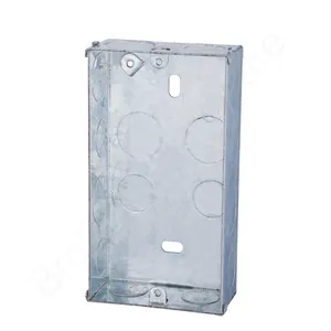 Caja de interruptor de acero galvanizado, 2G, 3x6, BS