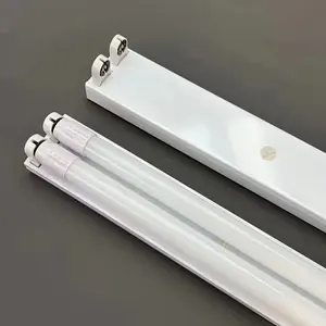 Double G13 LED Light Fixtures t8 t5 PP Lighting Fitting China Led Fixture Manufacturer for Indoor lighting