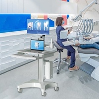Chariot médical à prix de gros pour hôpital avec scanner oral, ordinateur portable et chariot d'infirmière pour poste de travail de bureau