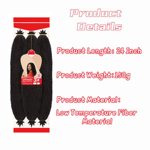 <span class=keywords><strong>Extension</strong></span> per capelli sintetici a trama singola, stile Afro Twist, per trecce <span class=keywords><strong>africane</strong></span>, pre-stirate, ricci afro kinky - Product Image 2