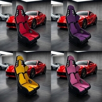 Kursi Balap Bucket Seat Fiberglass 9031 dengan Sandaran Tetap untuk Mobil Sport dalam Berbagai Warna OEM Custom