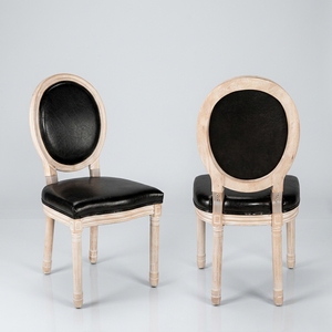 Chaise de salle <span class=keywords><strong>à</strong></span> manger moderne en bois massif de Louis Furniture, avec assise et dossier en tissu amovibles, pour salon, hôpital, hôtel - Style contemporain élégant - Product Image 1
