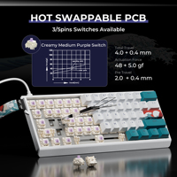 XVX H61 60% Keyboard Mekanik USB-C Berkabel Hot Swap Switches Full RGB PBT Keycaps Programmable Game Desktop
