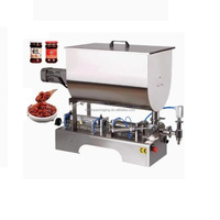 Machine de remplissage semi-automatique de beurre d'arachide de crème de miel de pâte Machine de remplissage d'agitation de type U