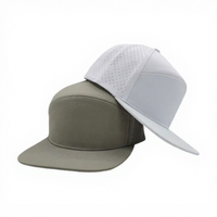 Surfing Beach Hat Waterproof 7-Panel Gorras Custom Embroidery Rubber PVC Logo Golf Hats Outdoor Sports Baseball Caps