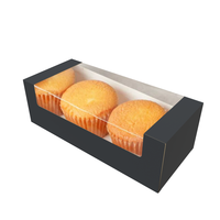 Boîte d'emballage en papier personnalisée avec logo pour donuts, desserts, gâteaux, sushis, pâtisseries et restauration rapide, et présentoir à donuts