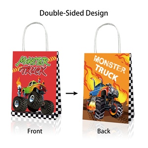 Huancai-bolsas <span class=keywords><strong>de</strong></span> papel <span class=keywords><strong>de</strong></span> regalo <span class=keywords><strong>de</strong></span> camión <span class=keywords><strong>monstruo</strong></span> con asas, bolsas <span class=keywords><strong>de</strong></span> recuerdo <span class=keywords><strong>de</strong></span> fiesta para niños, dulces, suministros para fiesta <span class=keywords><strong>de</strong></span> carreras, 12 Uds. - Product Image 3