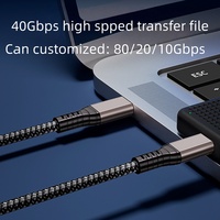 Câble USB4 DFX 8K60Hz 240W 5A PD3.1 à charge rapide, tressé, compatible TB4 avec E-Marker pour MacBook Pro et ordinateurs portables de jeu Dell