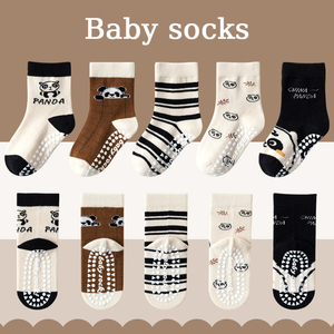 Calzini antiscivolo con disegni animati per neonati e bambini, con puntini in silicone sul fondo, calzini antiscivolo per neonati, per gattonare e camminare, per bambini e bambine - Product Image 4