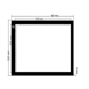 Nghệ Thuật Thủ Công dẫn dấu vết ánh sáng Pad cho hình xăm vẽ Tracing box với bảo vệ bên và đen A4 Tracer