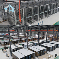 Abri coupe-vent et anticorrosion, produit comme une maison préfabriquée extensible en acier pour chantier