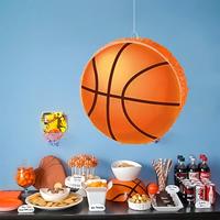 Pinata Bola Basket, Mainan Pesta Tema Olahraga Ulang Tahun Anak, Pinata Permen Gantung untuk Dekorasi Pesta Bola Basket