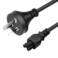 Cable de alimentación australiano AU Plug Clover Leaf C5 Cable de 3 pines con 2 3 Características 10A Corriente nominal 1M 1,5 m 1,8 m 2m 3M 5M Cable