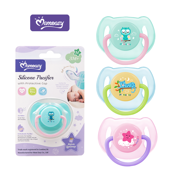 Factory Supply Momeasy Infant Teether  Silicone Pacifiers for Newborn Soother Pacifiers Physiological Type Orthodontic Type