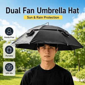 Sombrero con Ventilador Solar Plegable para Actividades al Aire Libre, Protección Solar, Bloqueo <span class=keywords><strong>de</strong></span> Rayos UV, Ideal para Pesca - Product Image 4