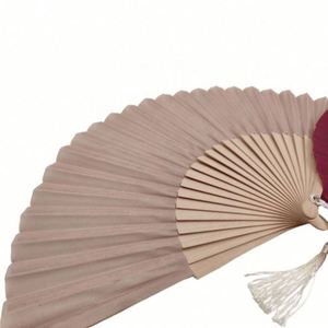 Abanico Plegable de Bambú de 23 cm con Diseño de Arte Folclórico Español, Estilo Floral Pintado, Recuerdo para Bodas/Fiestas - Product Image 4