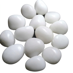MMArt Super White Polished Machine Made Modern Design Decorative Pebbles <b>Stone</b> Cobbles Competitive Price Per Ton Natural <b>Stone</b> - Product Image 1