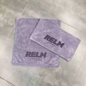 Microfibra Capelli Asciugamano con Logo Personalizzato 400GSM Spessore Buona Fattura di Alta Qualità Asciugamano Capelli Asciutti Veloce Sensibilità Regolare della Mano - Product Image 5