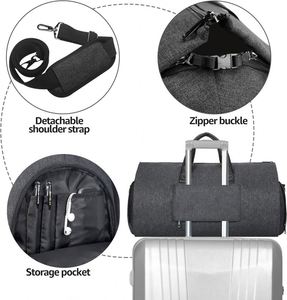 Échantillon gratuit : Sacs de voyage suspendus pour vêtements, sac de voyage convertible 2-en-1 pour hommes et femmes - Product Image 3