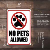 Pancarte en métal « Animaux non autorisés », « Avertissement : Interdiction de chats », plaque décorative rustique pour le mur, idéale pour les boutiques, restaurants, hôtels, entrées de maison