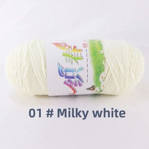 5 brins bébé boule de <span class=keywords><strong>laine</strong></span> moyenne épaisse écharpe tricotée à la main pantoufles au crochet en fil mélangé de coton au lait pour les amoureux du crochet - Product Image 5