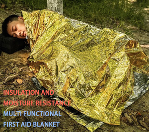 Portable Outdoor Waterproof Reflective Emergency First Aid Rescue Aluminium Foil <b>Blanket</b> Isolation Survival - Product Image 6