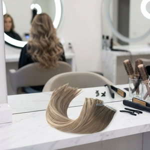 Greathairgroup Extensioni per <span class=keywords><strong>capelli</strong></span> europei Remy all'ingrosso con nastro adesivo, super double drawn, in <span class=keywords><strong>capelli</strong></span> umani tinte, trama singola, 12-26 pollici, molto morbide - Product Image 6