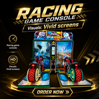 Máquina de Juego Arcade de Carreras de Motos para 2 Jugadores, Simulador de Carreras que Funciona con Monedas, Juego de Carreras para Interiores