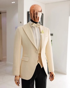 Sur mesure marié robe de mariée cérémonie de bal pur Tuxedos affaires bal Slim Fit costumes - Product Image 2