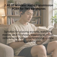 Kit de carte PCBA pour écouteurs TWS intra-auriculaires, accessoire pour écouteurs Bluetooth à faible latence avec module dongle sans fil 2.4G