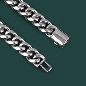 Pulsera de Cadena Cubana Moderna para Hombre, Pulsera de Acero Inoxidable para Hombre y Mujer, Joyería, Cadena de Acero Inoxidable, Fabricación de Joyas - Product Image 1