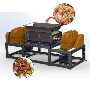 Brand Motors Empty Fruit Bunch Grass Straw Shredder Double Shaft Coconut Shell Crusher <b>Machine</b> - Product Image 1