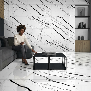 Azulejos de Porcelana Carlos Ivory 600x1200mm, Acabado Mate Nano Pulido, 60x120cm, 24x48in, Mosaico Moderno para Piso y Pared, 20mm, para Exteriores y Baños - Product Image 1
