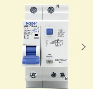 High quality professional manufacturer miniature electrical equipment Nader circuit breaker NDB1CLE-C63 MCB MCCB breaker